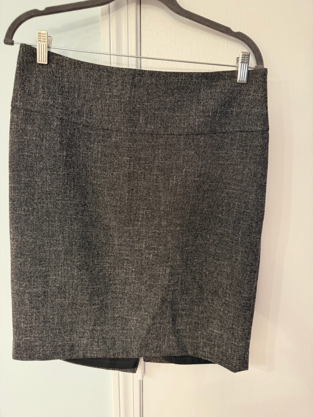 The Limited Dark Gray Tweed Pencil Skirt